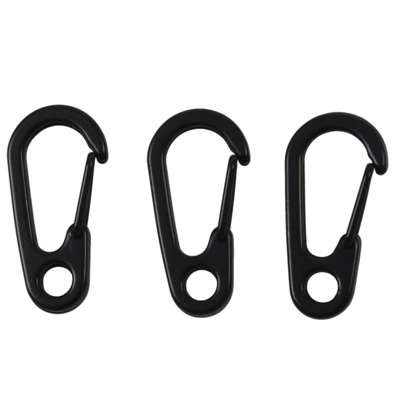 

10X Plastic Key Buckle Carabiner Lanyard Carabiner Clip 30mm & 1set High Strength Parachute Fabric Camping Hammock