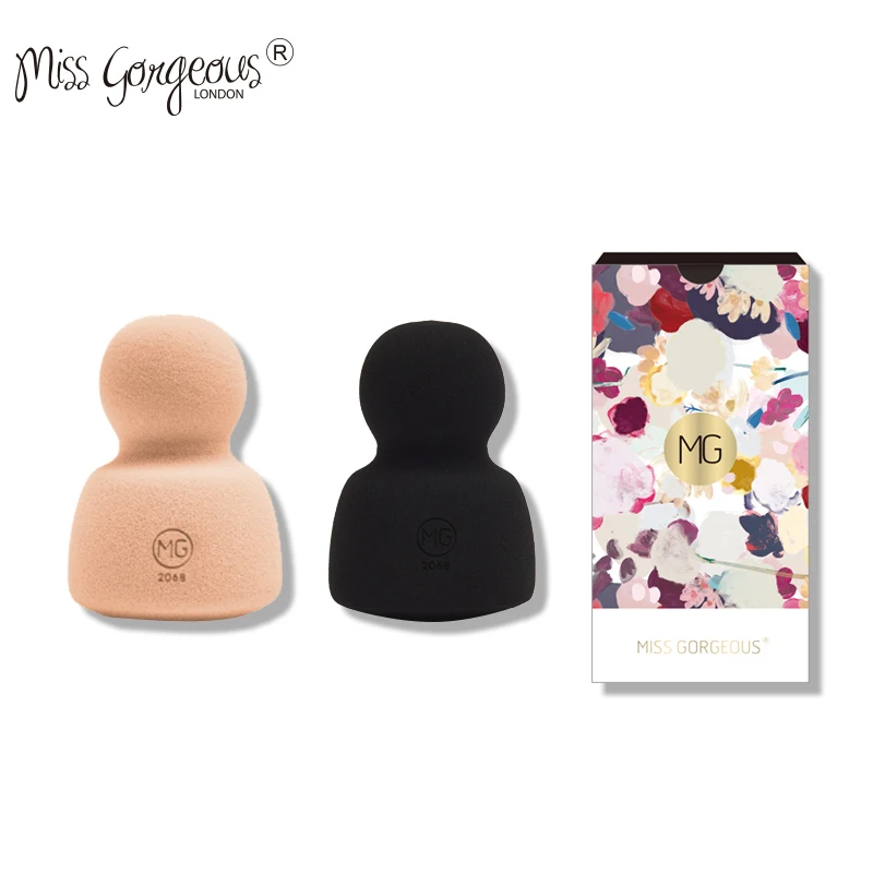 Бренд Miss Gorgeous 2 шт. блендер основа спонжи для макияжа гладкая пудра черный цвет