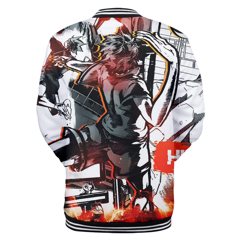

2020 Haikyu fall winter hot sale halloween baseball jackets Haikyu POP single breasted 3D printing jacket