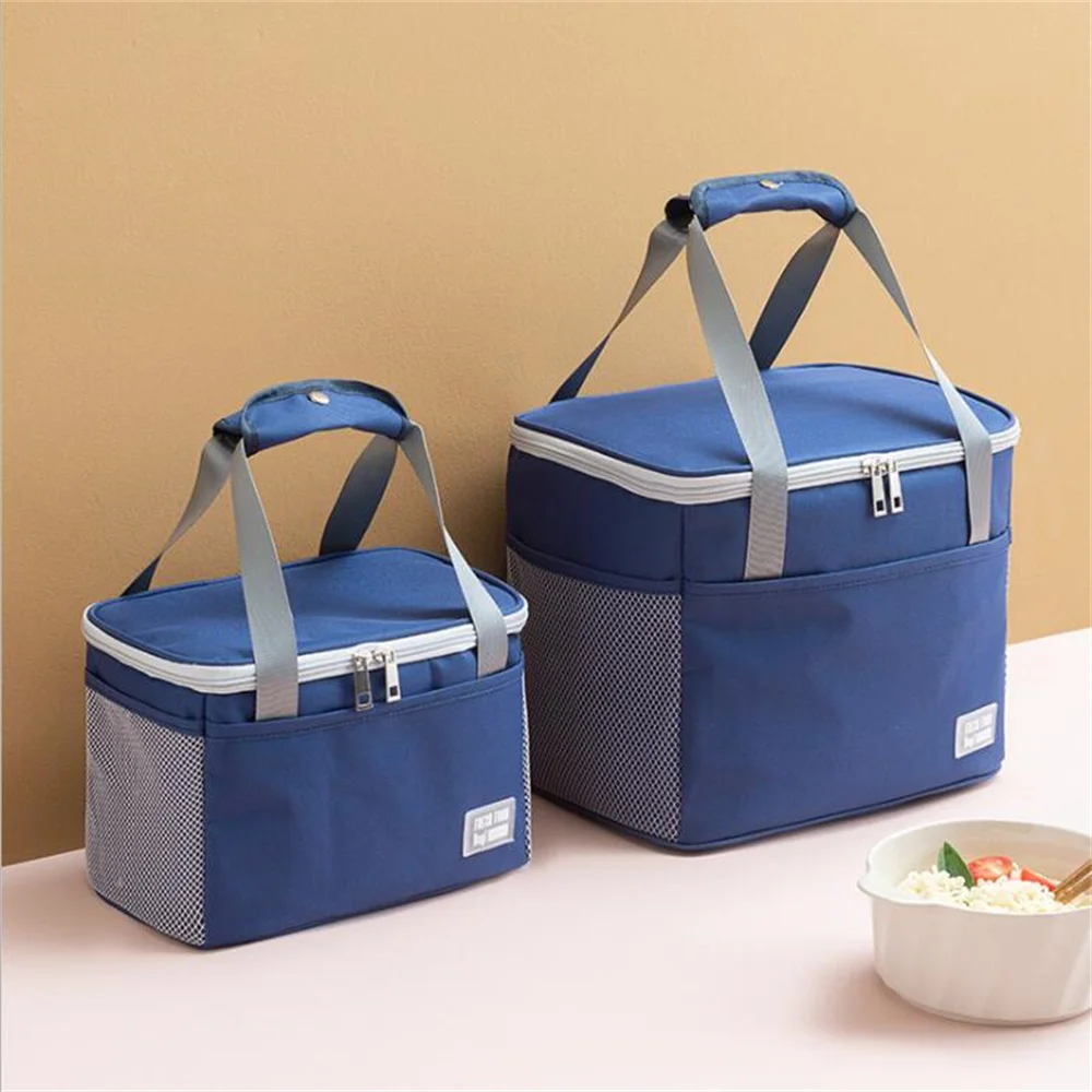 The New Candy Color Large Capacity Oxford Cold Outdoor Picnic Bag Insulated Lunch Handbags Fresh Food Container Ice Pack Travel
