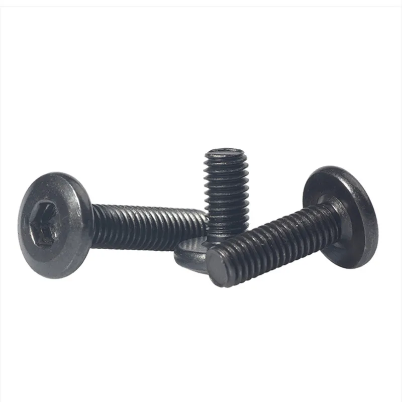 20 шт. M6 черная гипотоузная плоская головка с шестигранным приводом винты для