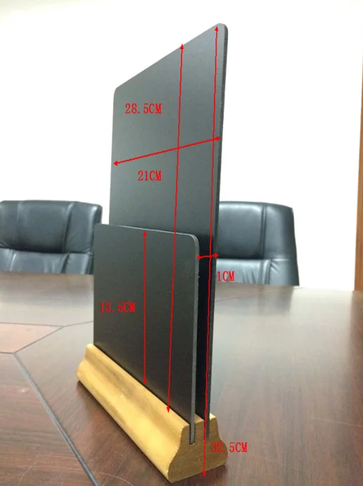 

32*21cm Double Blackboard Menu List Sign Holder Wooden Table Display Stand