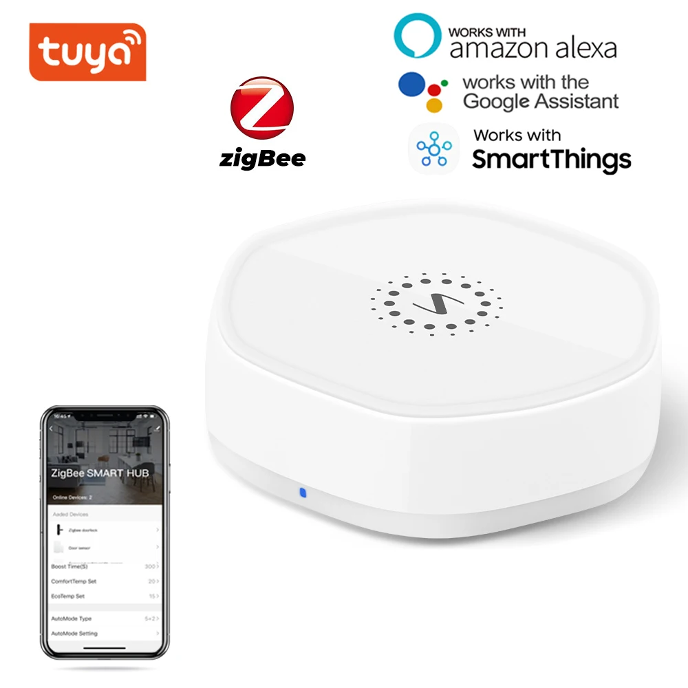 

Tuya Thermometer Gateway Hub Bridge Wireless Remote Controller ZigBee3.0 Smart Life App Works with Alexa Google Home Smarttings