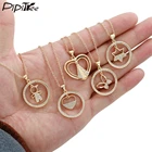 Ожерелье Pipitree с полым сердцем, звездой, бабочкой, персональный кубический цирконий, милая холодная круглая подвеска, женское ожерелье, кулон, ювелирные изделия, подарок