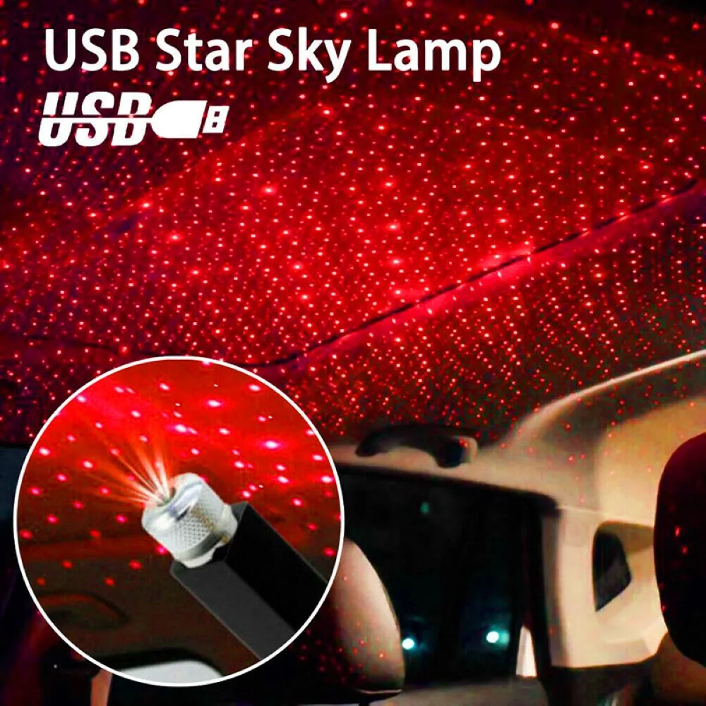 

Car Projector Light USB Night Starry Ceiling Lamp Adjustable Car Roof Star Night Light Interior Ambient Night USB Starry Light