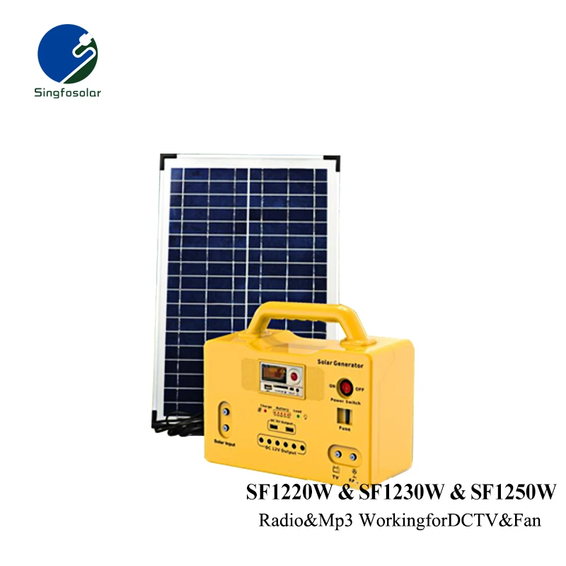 

Portable 30w/40w Home Lighting Solar Power System Energy Kit with LED Bulb