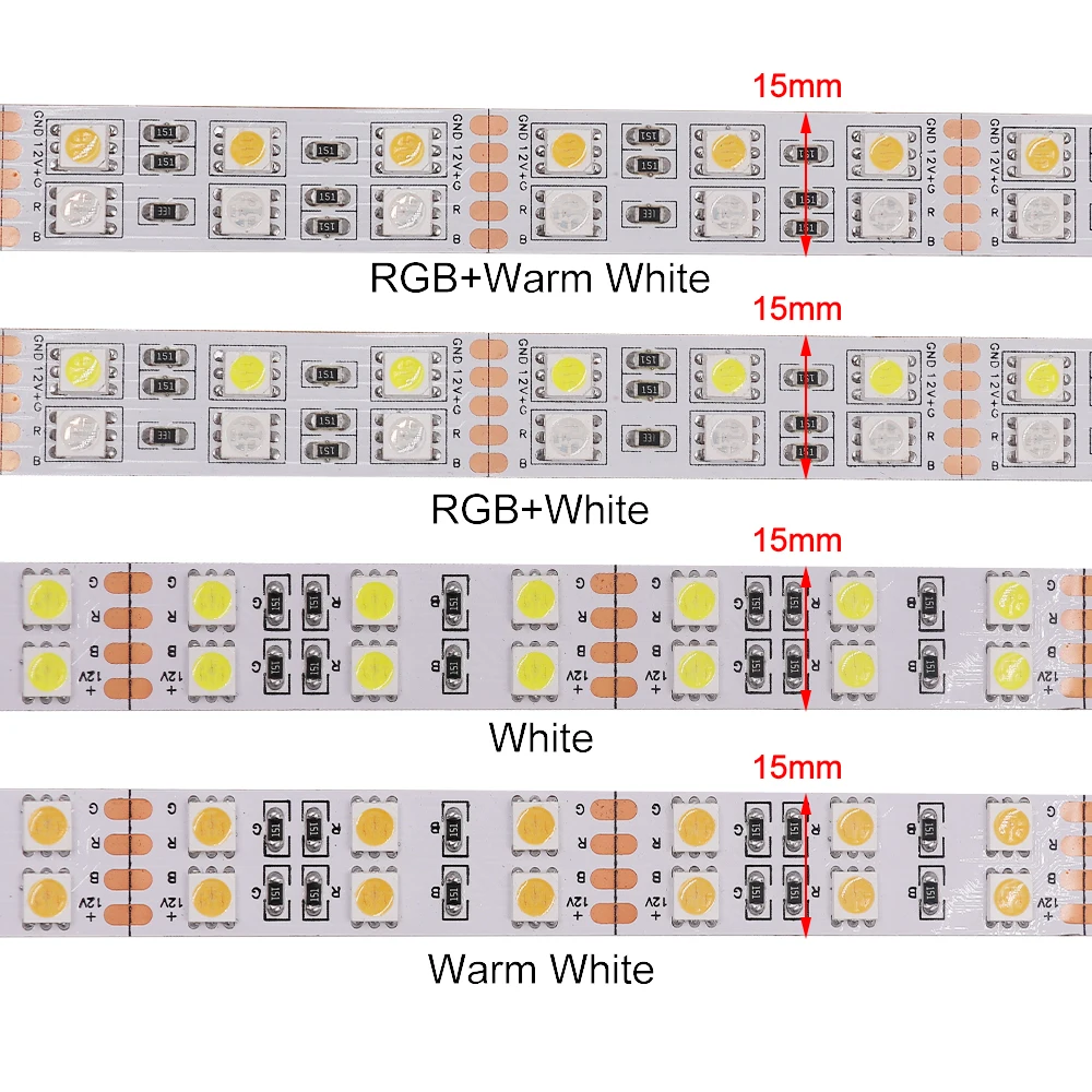 Монохромная Светодиодная лента RGBW RGBWW двухрядная Led полоска с дистанционным
