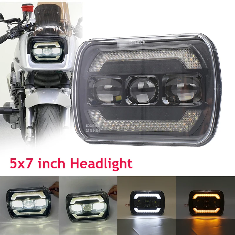 7x6 LED Headlights H4 Light For Suzuki Katana Kawasaki GPZ 750 900