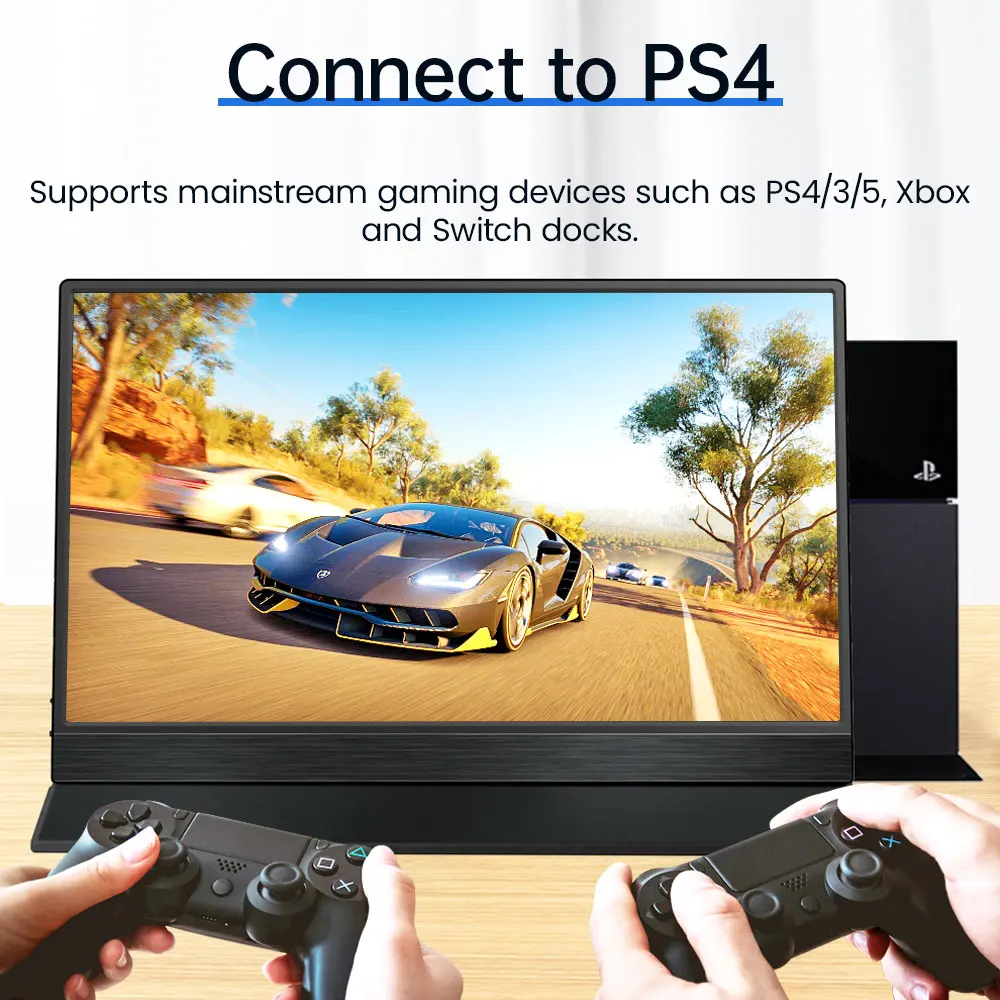 구매 터치 스크린 휴대용 모니터 라즈베리 파이 HDMI LCD 디스플레이 노트북 15 인치 X 박스 시리즈 X PS4 PS5 스위치 모바일 게이머 모니터