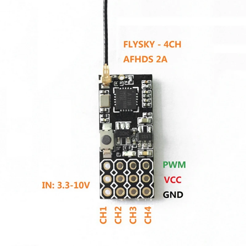 FS2A 4CH AFHDS 2A мини совместимый приемник ШИМ выход для Flysky I6 I6X I6S передатчик |