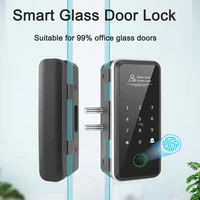 smart office glass door lock fingerprint magnetic card password deadbolt electronic door lock