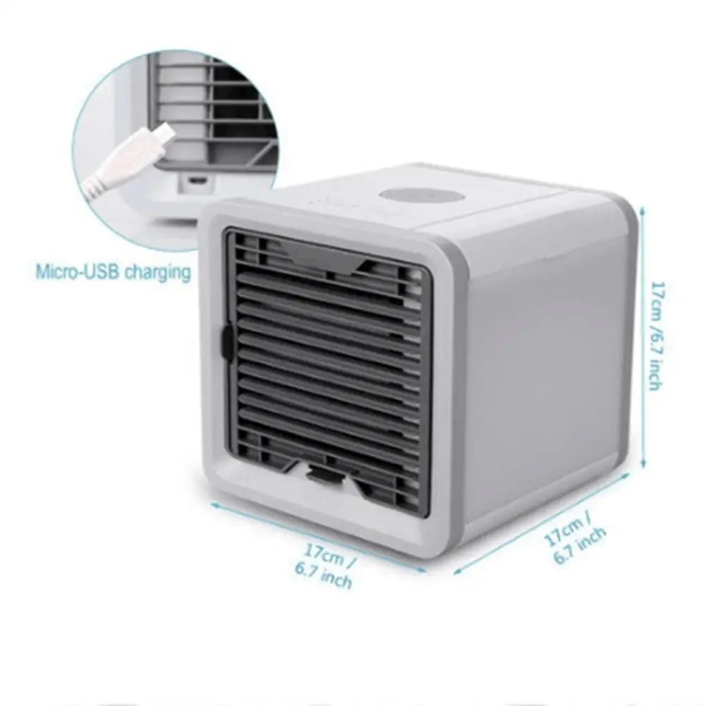 

Mini Air Conditioner Humidifier Air Cooler Fan 7 Colors Light USB Portable Air Conditioner 3 Gear Personal Space Dropship