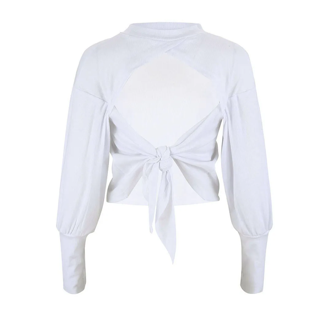 2019 Осенняя женская блузка белая рубашка Топы с длинным рукавом Повседневная