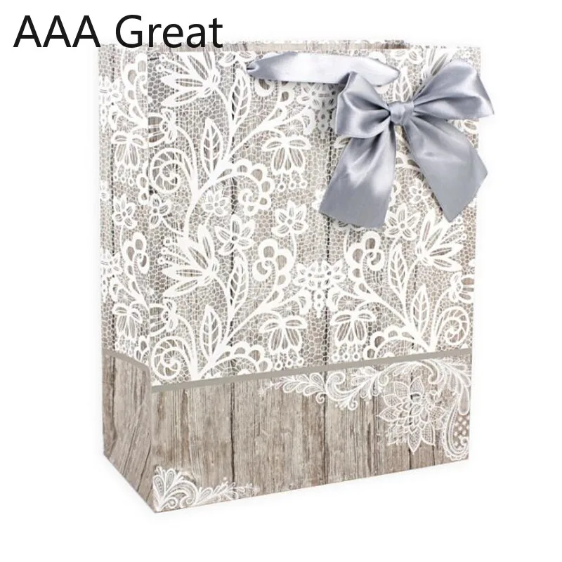 

48 шт./партия бумажные подарочные пакеты с ручками для магазинов, Детские вечерние сумки для душа на Хэллоуин, Рождественские Свадебные украшения, мешочки с цветочным рисунком, подарок