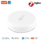 Смарт-датчик температуры и влажности Tuya ZigBee, умный живой App монитор с дистанционным управлением, работает с Alexa Google Home, Zigbee Gateway Hub