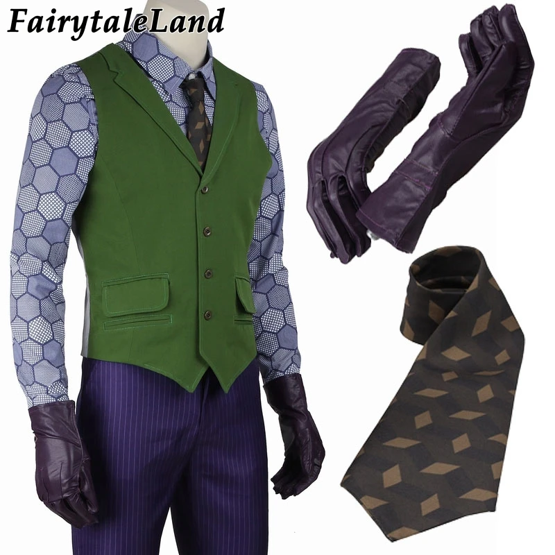 Костюм Джокера Темного рыцаря карнавальный Косплей Необычные Хэллоуин летучая