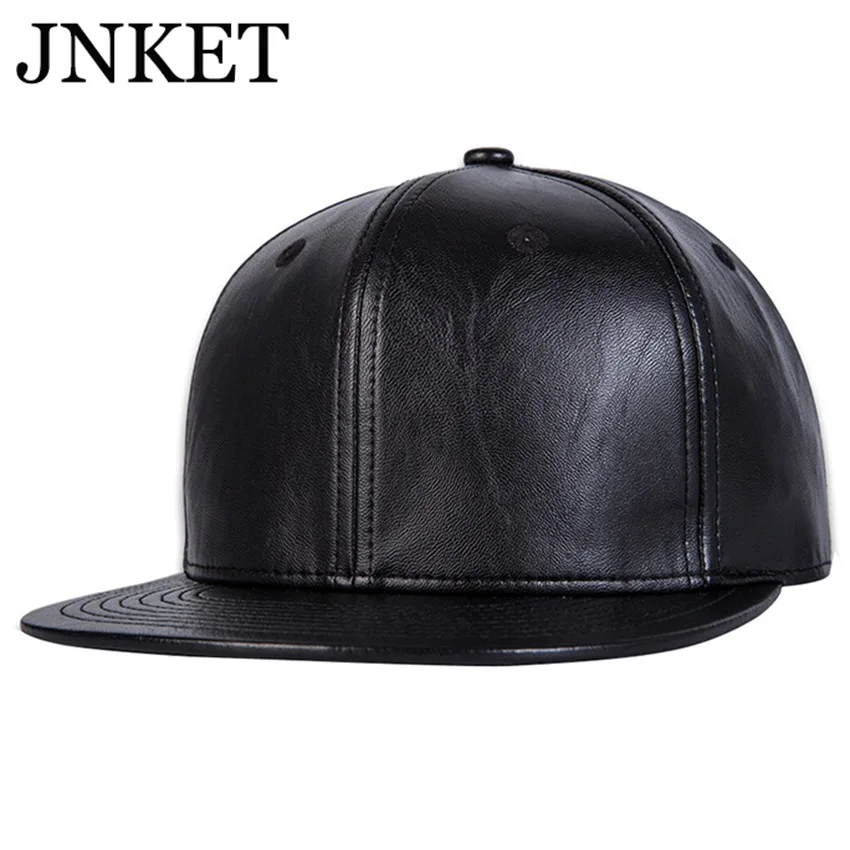 

JNKET Fashion Men Women PU Leather Baseball Cap Hip Hop Caps Snapbacks Hats Flat Brim Cap Casquette Gorras Baseball