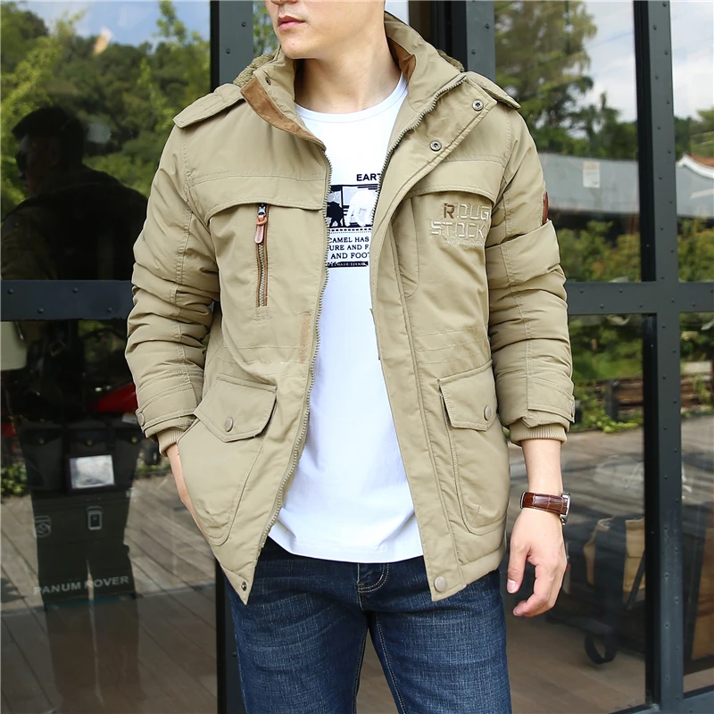 

Parka Men Winter Jackes Waterproof Thick Warm Waterproof Hooded Faux Fur Winter Coats Military Bomber Jackets Windbreakers Men