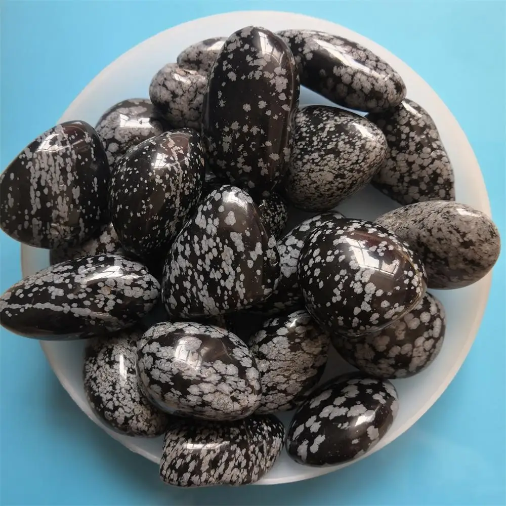 

100g Snowflake Obsidian Gravel Natural And Mineral Crystals Stones Witchcraft Fish Tank Garden Landscaping Decoration