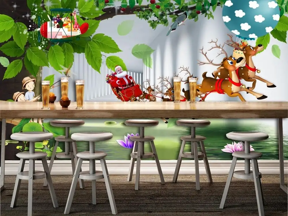 

New Custom 3D Large Mural Wallpaper cartoon fantasy dream forest woods children's room TV Background living Bedroom