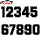 Автомобильные наклейки, Декор, мотоциклетные Переводные картинки, Переводные картинки с цифрами для гоночного шлема, декоративные аксессуары, креативный солнцезащитный водонепроницаемый ПВХ, 15 см