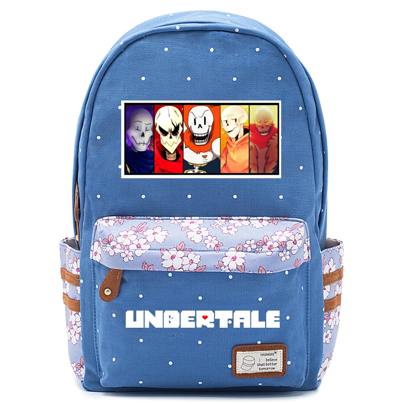 Холщовый Рюкзак с принтом Undertale школьные ранцы для Девочек Молодежные