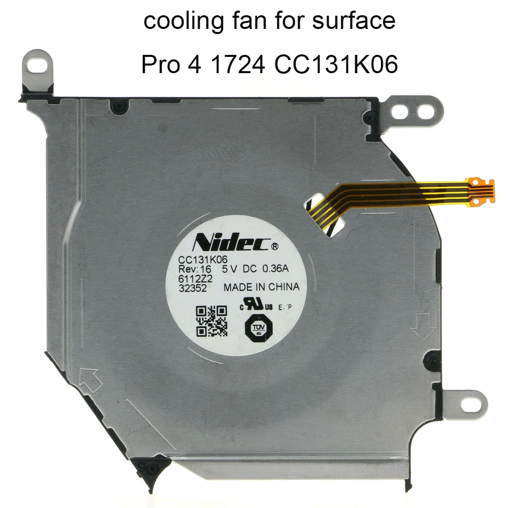 

Computer Fans For Microsoft Surface Pro 4 1724 processor CPU Thermal Cooling Fan CC131K06 DC5V 0.36A laptops Cooler Radiator New