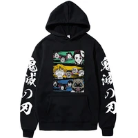 anime demon slayer hoodie men print pullovers harajuku pullover sweatshirts long sleeve loose streetwear hoodie tops