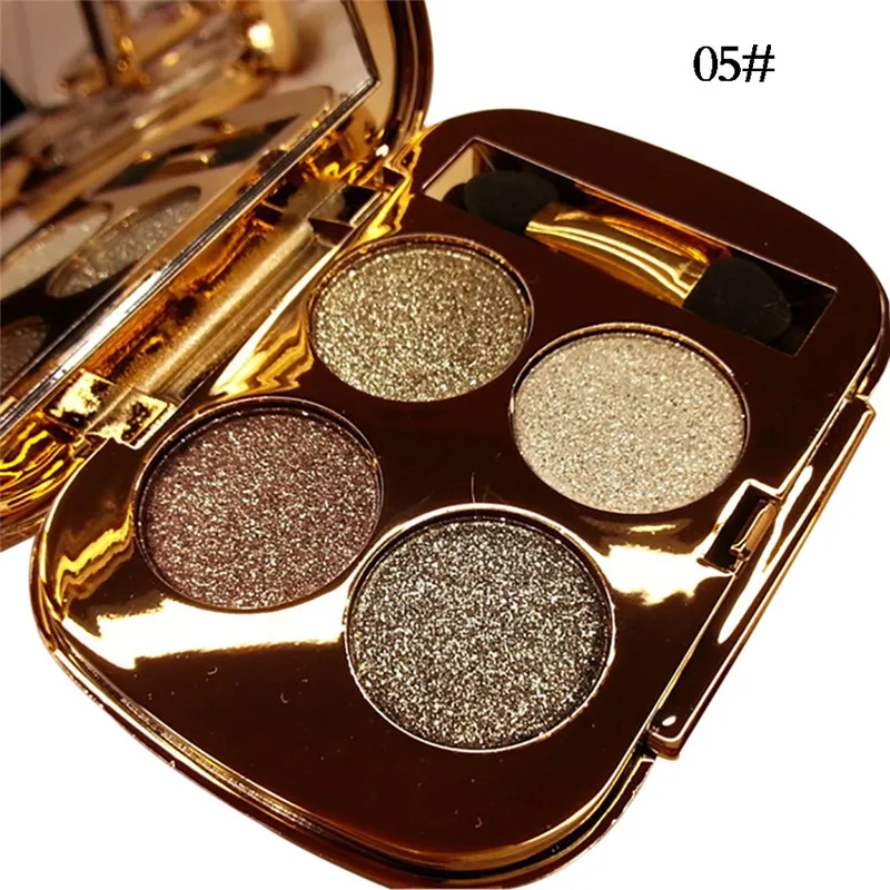 Новинка 4 цвета Золотая Дымчатая косметика бриллиантовые яркие блестящие тени