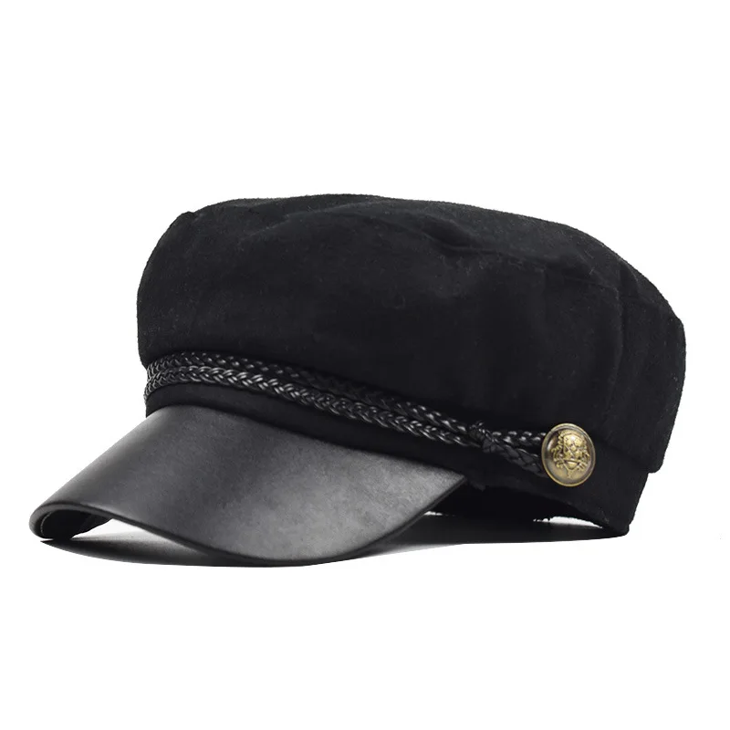 

Autumn Winter Hats for Women Solid Plain Octagonal Newsboy Cap Men Ladies Casual Wool Hat Winter Beret Women Painter Cap