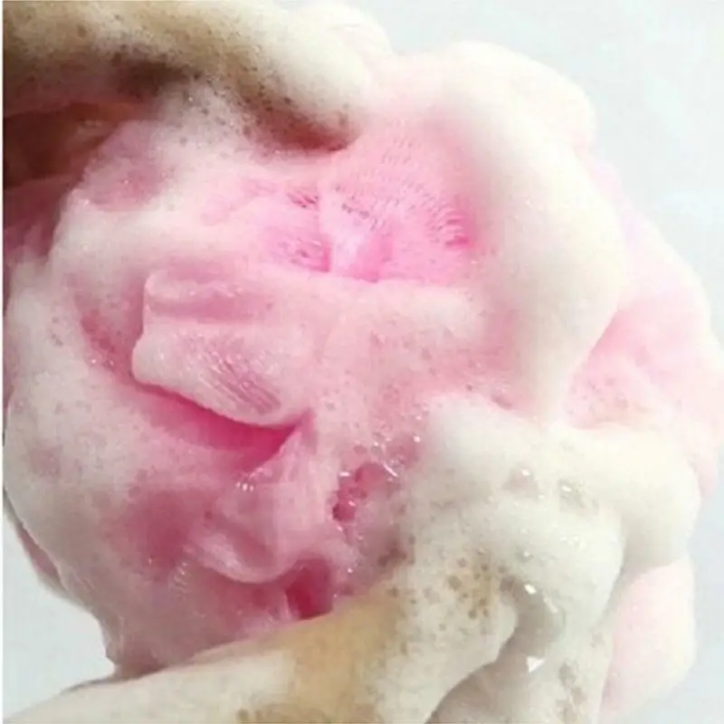Colorful Bath Shower Soap Bubble Body Wash Exfoliate Scrub Puff Sponge Mesh Net Ball Soft Color Random | Красота и здоровье
