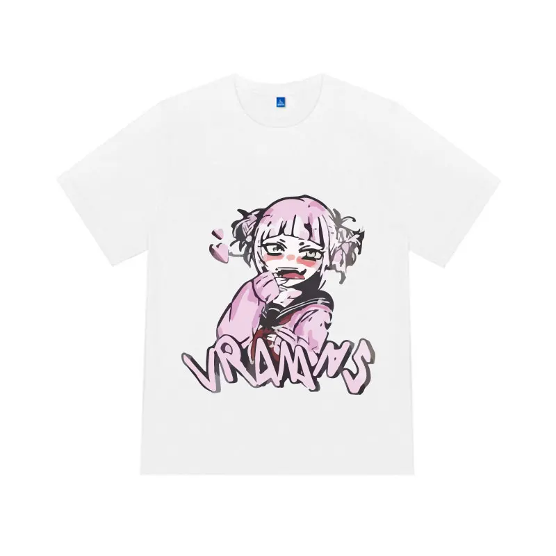 2021 забавная женская футболка в стиле Харадзюку Ahegao оверсайз с графическим