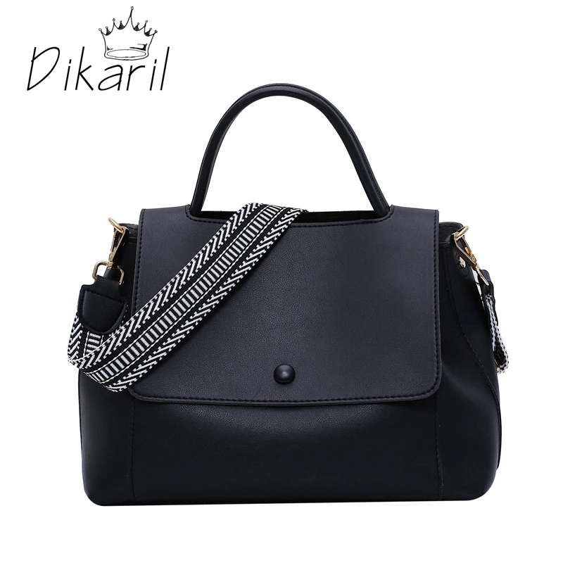 

Dikaril Fashion Simply PU Leather Crossbody Bag For Women 2021 Solid Color Shoulder Messenger Bags Chain Travel Small Handbag