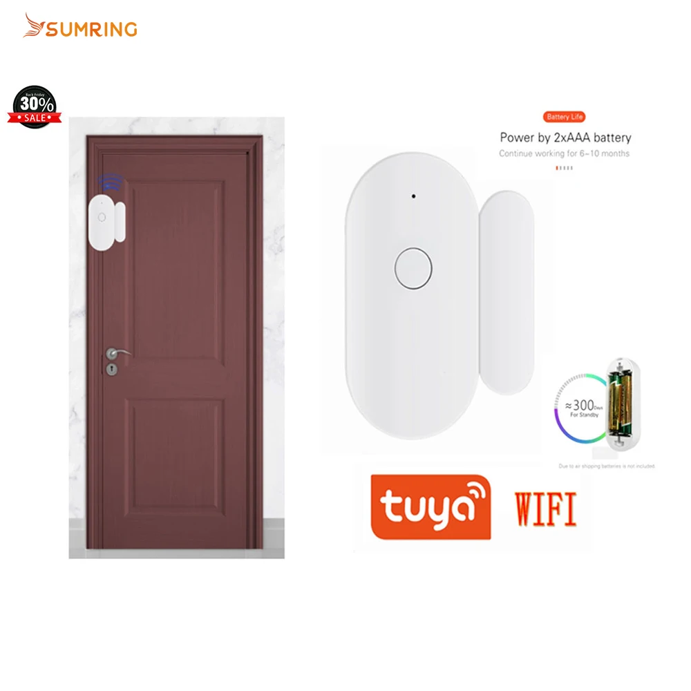 Умная лампа Tuya открытая/Закрытая работает с Alexa Google Home Detector | Безопасность и