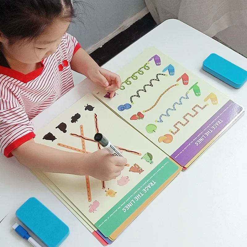 

Montessori Drawing Board DIY Color Shape Game Game Book Painting Set Learning Children's Puzzle Early Education Stationery Gift