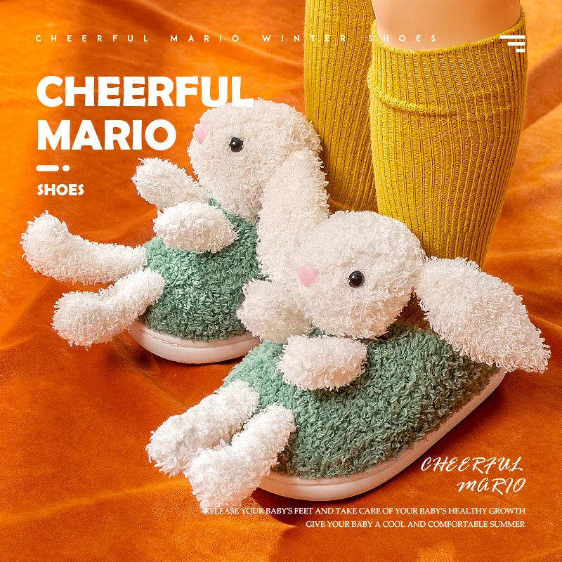 

Women Winter Baby Slippers House Toddler Girl Home Shoes Toddler Furry Boys Kids Shoes for Girl Christmas Autumn Cotton Fluffy