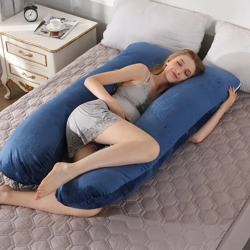 

Pregnancy Pillow Side Sleeper Pregnant Women Bedding Full Body U-Shape Cushion Long Sleeping Multifunctional Maternity Pillows