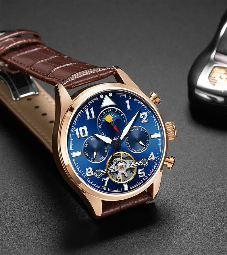 AILANG Tourbillon часы мужские модные автоматические мужские s часы лучший бренд класса люкс повседневные из нержавеющей стали водонепроницаемые механические часы мужские
