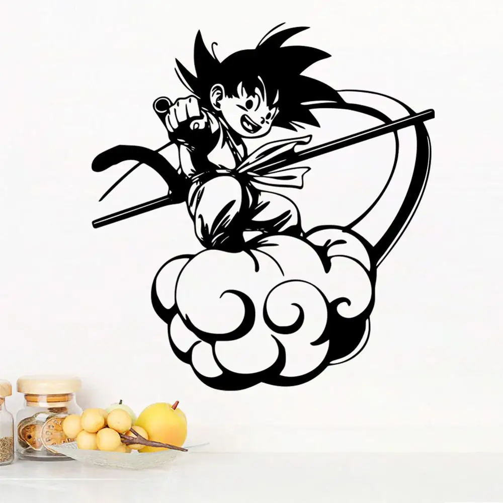 Мультфильм Dragon Ball Sun Wukong «сальто на облаке» виниловая наклейка на стену домашний декор для детей Гоку обои для комнаты Настенная Наклейка Фреска