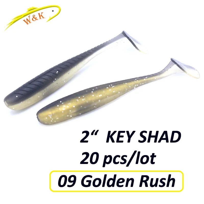 Golden Rush 20 шт./pk мягкие приманки 5 см 7 цветов в продаже пресноводные рыболовные приманки Texas Rig мягкие приманки мини Shad приманки Drop Shot приманки - Цвет: Golden Rush