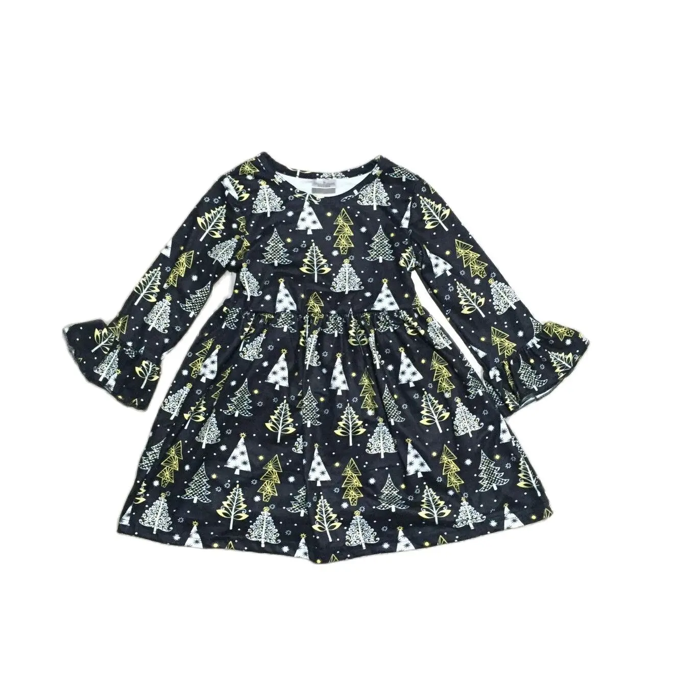 Зимнее рождественское платье для девочек Молочное шелковое маленьких | Детская