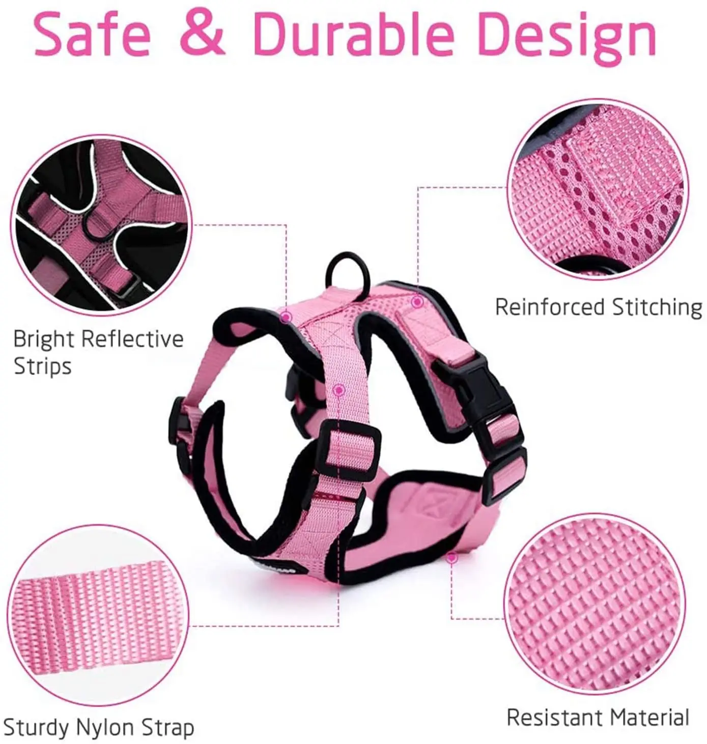 Шлейка и поводок для кошек мягкая регулируемая дышащая светоотражающая прогулок