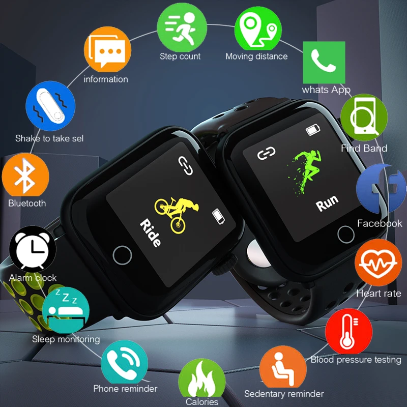 Z7 Смарт часы водонепроницаемые мужские с монитором сердечного ритма кровяное