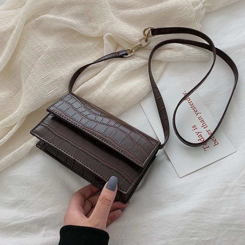 

Stone Pattern Crossbody Bags For Women 2019 Small Pu Leather Purses and Handbags New Designer Ladies Shoulder Messenger Bag #25