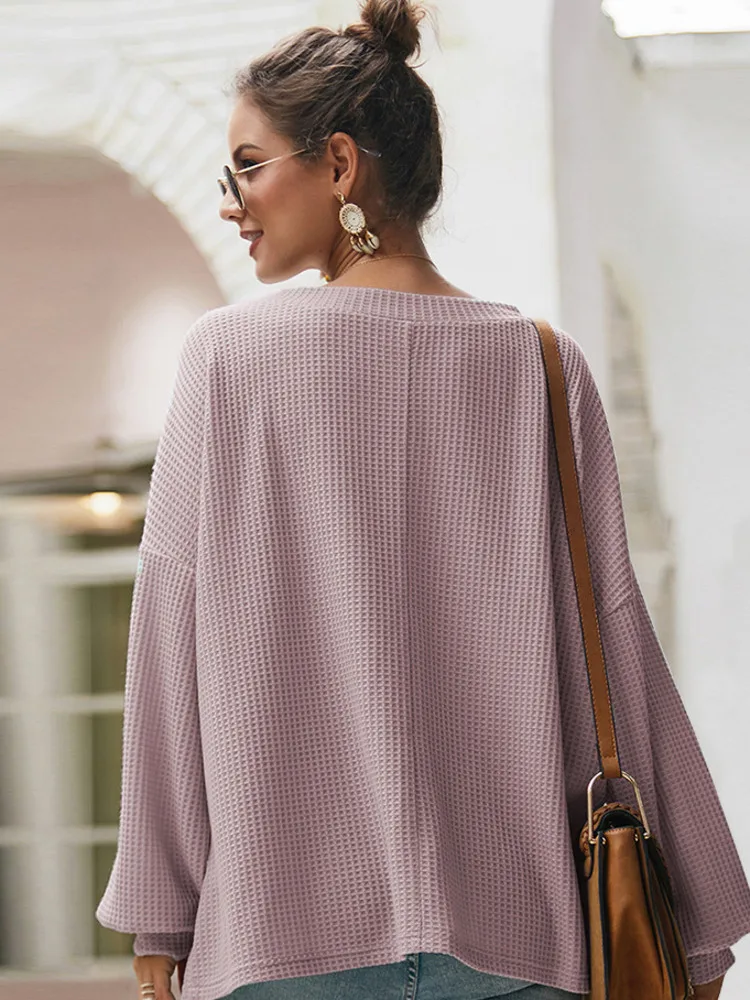 

Fashionable And Versatile Solid Color Pullover Women's 2020 Winter New V-neck Casual Sweater