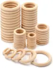 15-100 мм качественные деревянные кольца из натурального дерева, деревянные детские Прорезыватели для зубов, круглые деревянные украшения сделай сам, кольцо, игрушка, подвеска