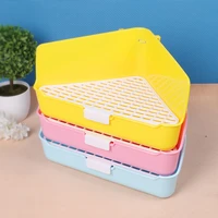 small animal litter tray corner pet cat rabbit toilet litter trays durable easy clean hamster rabbit saves space training