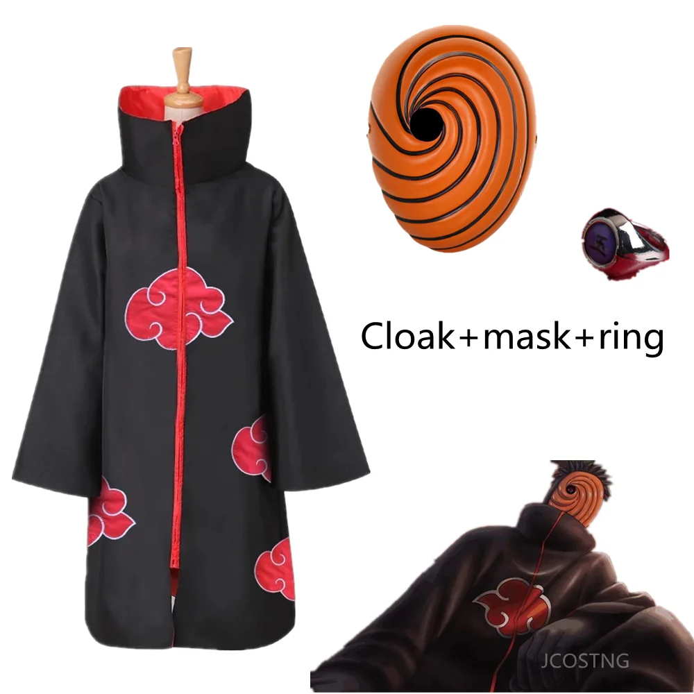 

HOT Anime Akatsuki Uchiha Obito Cosplay Costume for Men Women Halloween Costume for Kids