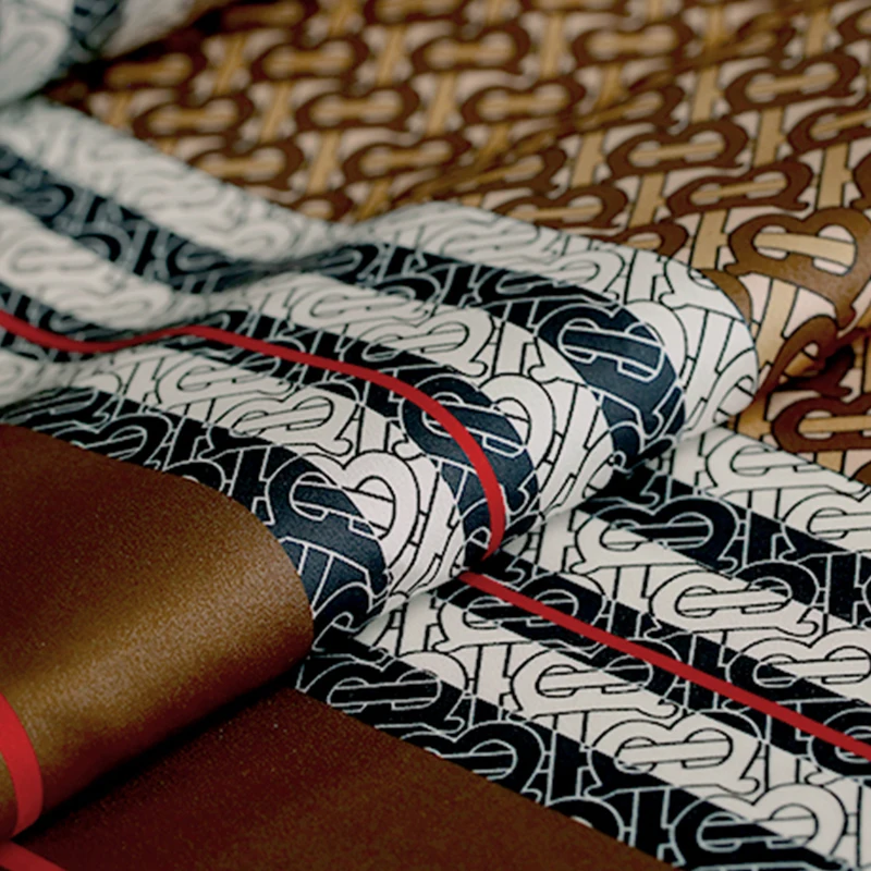 Шелковая ткань кофейного цвета для летнего платья рубашки шарфа юбки чонсам