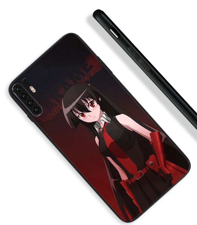 Akame ga Kill! Силиконовый чехол для телефона черный из ТПУ Huawei Mate 10 Pro Lite 20 30 Y6P |